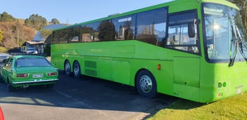 1986 Hino Bus Motorhome with 4m car space in rear photo 1
