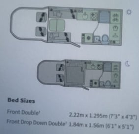 Bailey Adamo 69-4 4berth east/west drop down bed photo 2